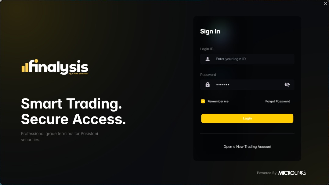 Chase Securities Finalysis Trading App